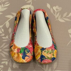 Women’s Size 7 Leather Foldable Floral The Storehouse Ballet Flats